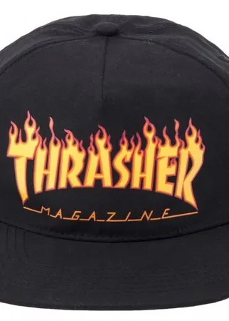 Кепка THRASHER Flame Logo Emb Snapback Black 2021