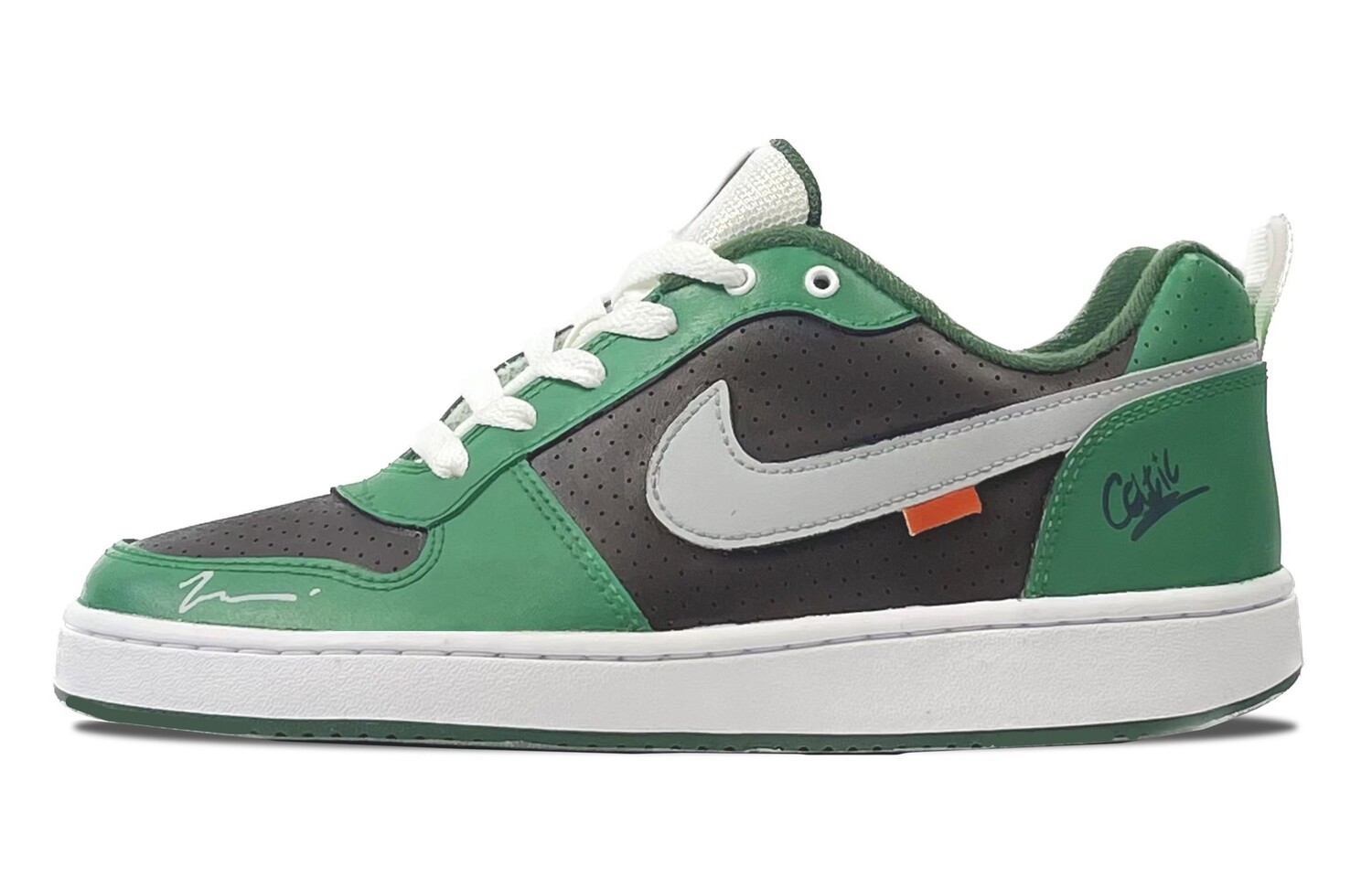 Кроссовки Nike Court Borough Skateboarding Shoes Women's Low-top Green, зеленый