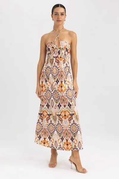 Платье DeFacto Sommer ELASTIC WAIST DRESS, хаки