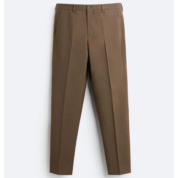 Брюки Zara Wool Blend Suit, рыжевато-коричневый