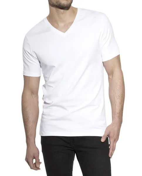 Мужская футболка из органического хлопка с короткими рукавами и V-образным вырезом Bread & Boxers, белый