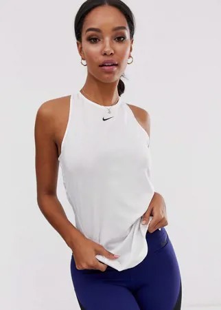 Белая спортивная майка Nike Pro-Белый