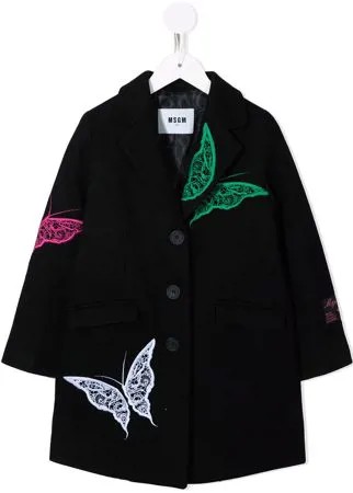 MSGM Kids однобортное пальто