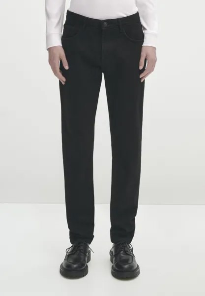 Джинсы узкого кроя Massimo Dutti, черный