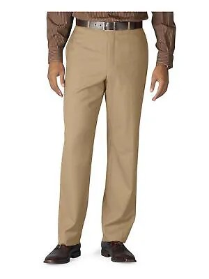 RALPH LAUREN Мужские коричневые брюки без защипов, эластичные, классического кроя, 44W\36L