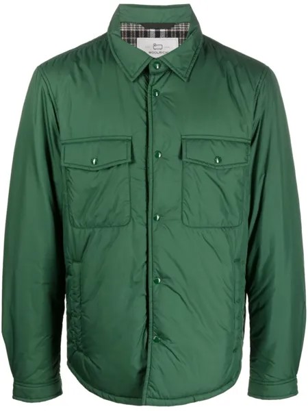 Woolrich куртка-рубашка на пуговицах, зеленый
