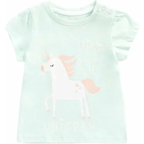 Футболка mothercare, размер 92, бирюзовый