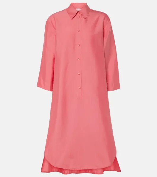Платье миди Quincy из хлопкового поплина Max Mara, розовый