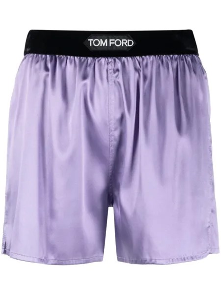 TOM FORD шорты с логотипом, фиолетовый
