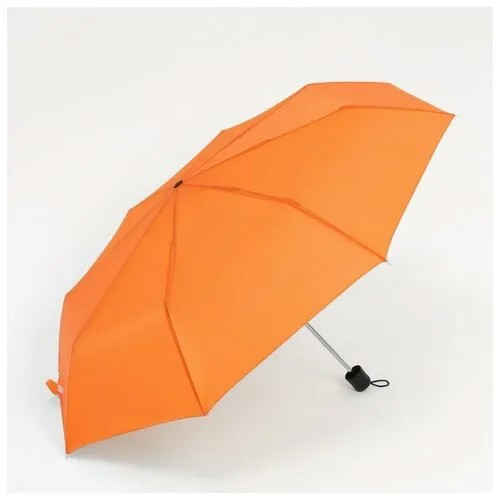 Мини-зонт Queen Fair, механика, 3 сложения, 8 спиц, для женщин, оранжевый