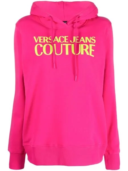 Versace Jeans Couture худи с логотипом, розовый