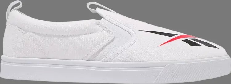 Лимитированные кроссовки royal vulc slip on 'white black' Reebok, белый