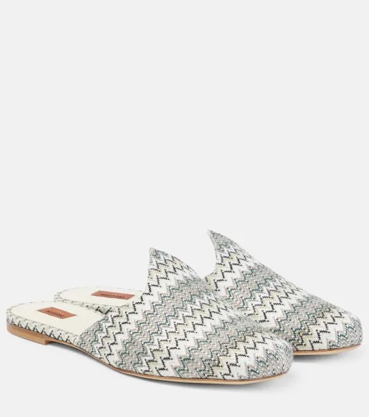 Парусиновые мюли с зигзагом Missoni, мультиколор
