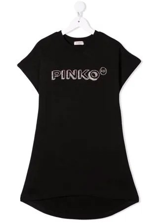 Pinko Kids декорированное платье-футболка