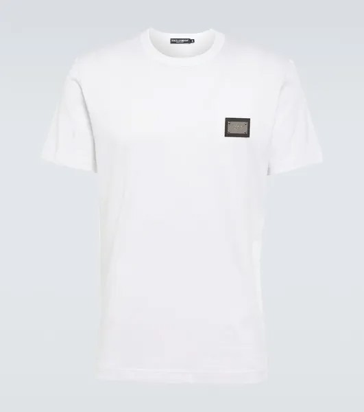 Хлопковая футболка с логотипом Dolce&Gabbana, черный