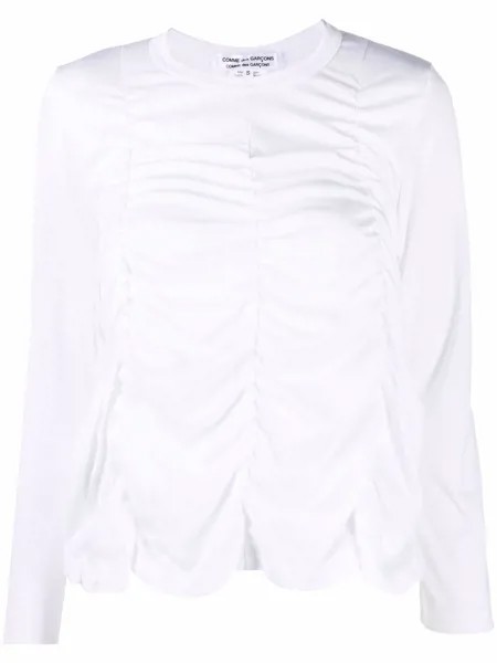 Comme Des Garçons Comme Des Garçons топ с круглым вырезом и сборками