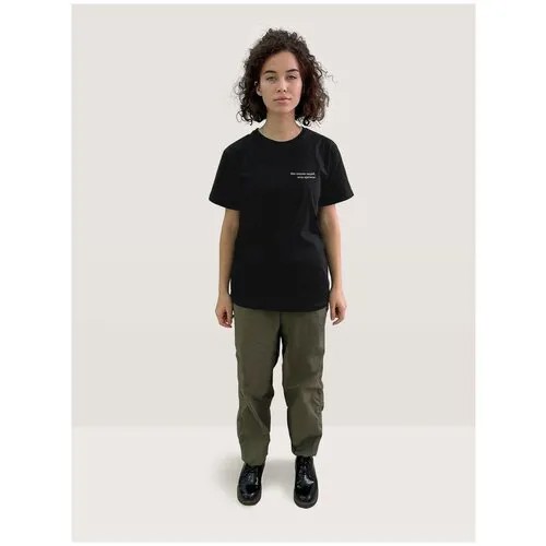 Футболка minimal trend, хлопок, размер 3XS, черный