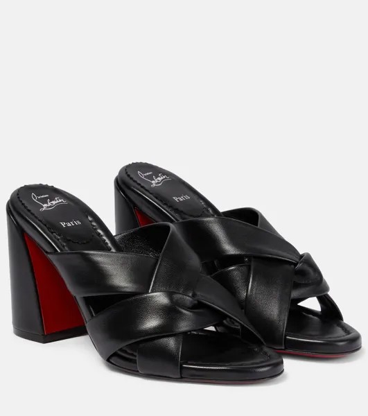 Кожаные мюли Dispo Club Christian Louboutin, черный