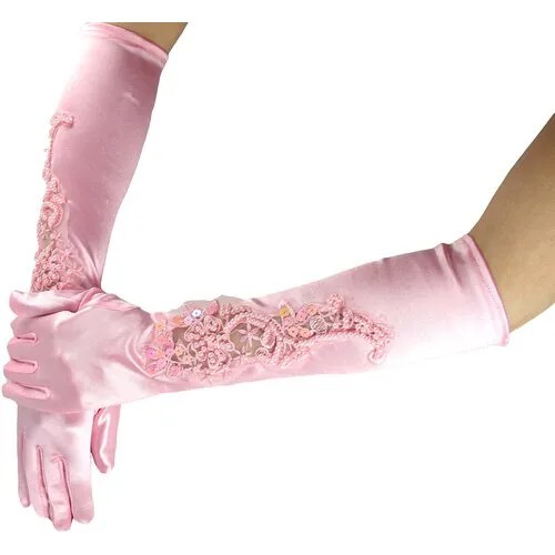 Перчатки , демисезон/лето, размер 40см, розовый