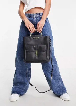 Черная сумка-тоут со съемным ремешком через плечо Steve Madden Katni-Черный