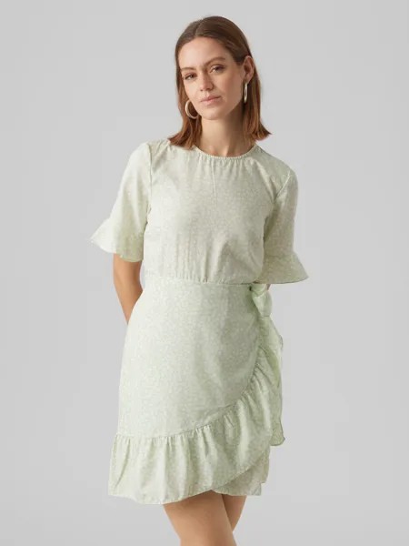 Платье Vero Moda Kurzes Mini Wickel VMHENNA, зеленый
