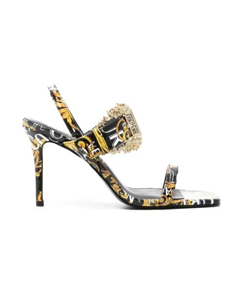 Джинсы Versace на каблуках от кутюр Versace Jeans Couture, черный