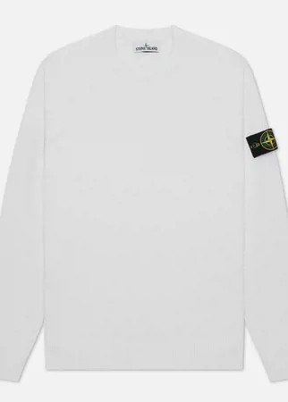 Мужской свитер Stone Island Crew Neck Light Raw Cotton, цвет белый, размер S