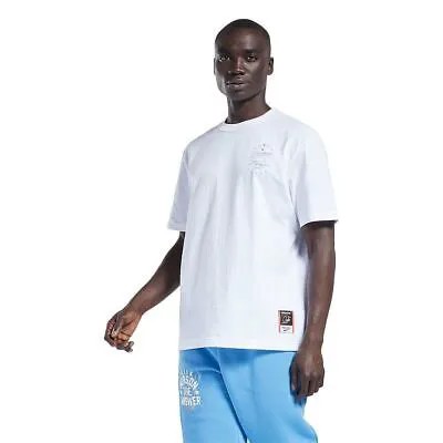 Мужская футболка Reebok Iverson I3 Blueprint SS Basketball, белая спортивная футболка