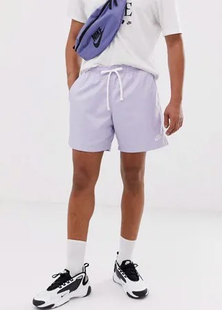 Тканые сиреневые шорты с логотипом Nike-Фиолетовый