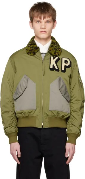 Куртка-бомбер свободного кроя Kenzo Paris цвета хаки