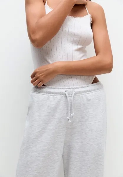 Спортивные брюки Wide-Leg PULL&BEAR, серые