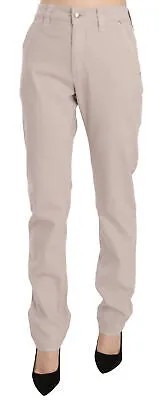 Джинсы HEAVY PROJECT Джинсы хлопково-кремового бежевого цвета, облегающие джинсовые брюки s. W33 Рекомендуемая розничная цена 500 долларов США