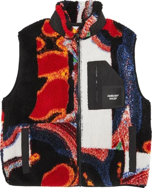 Жилет Ambush Teddy Jacquard Vest 'Multicolor Black', разноцветный