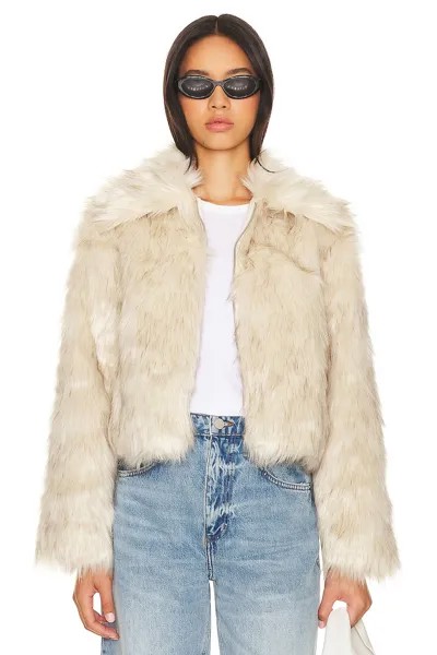 Пальто Steve Madden Juniper Faux Fur, кремовый