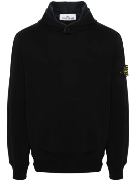 Stone Island худи с нашивкой Compass, черный