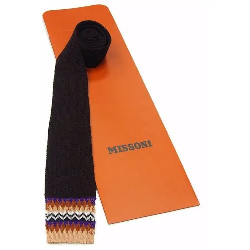 Галстук Missoni, однотонный, коричневый