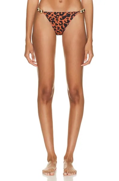 Низ бикини Wolford Side String Gold Bubble, цвет Bronze Print