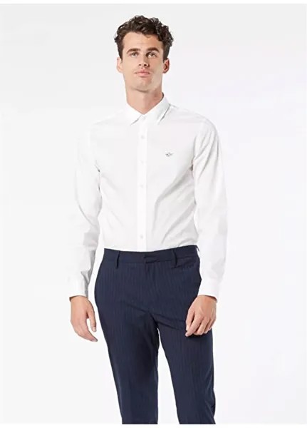 Белая мужская рубашка Dockers