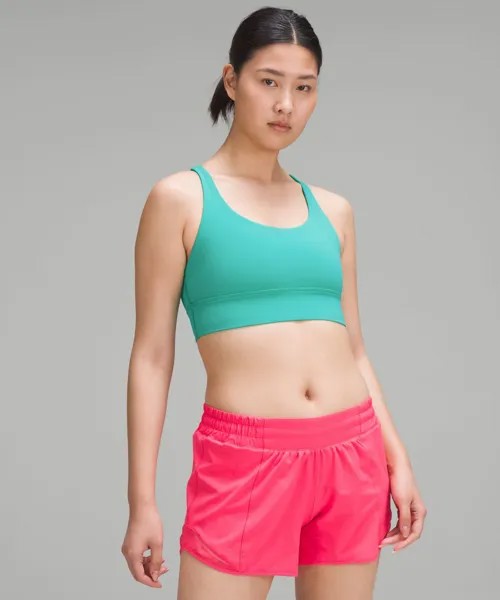 Удлиненный бюстгальтер Energy Lululemon, зеленый