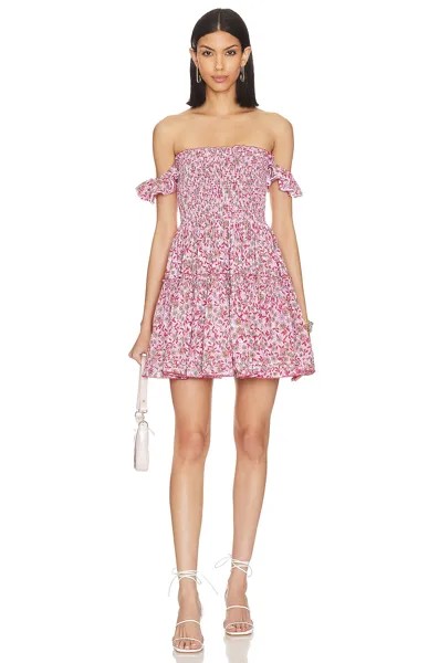 Платье мини Poupette St Barth Aurora, цвет PINK BLOSSOM