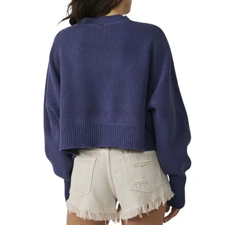 Укороченный пуловер Easy Street женский Free People, цвет Blue Depth