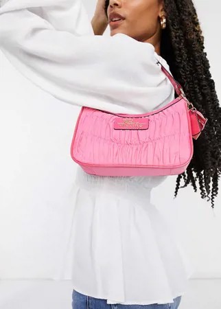 Розовая сумка на плечо со сборками River Island-Розовый