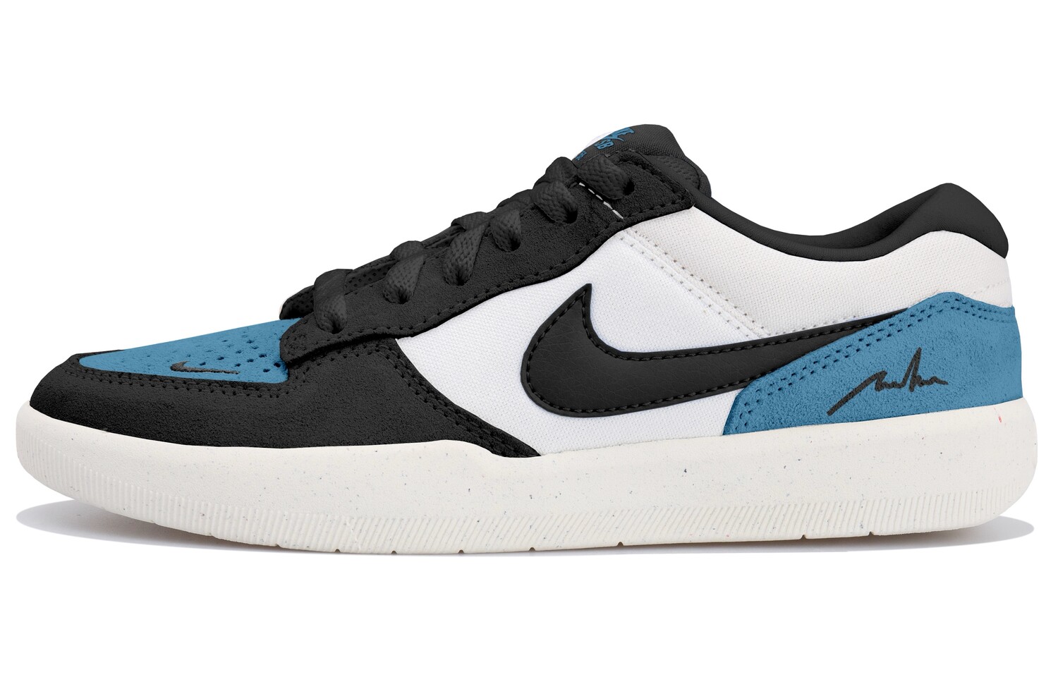 Кроссовки Nike SB Force 58 Skateboarding Shoes Unisex Low-top Black/white/blue, белый/черный
