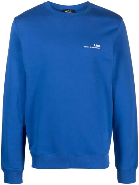 A.P.C. толстовка Item с логотипом, синий