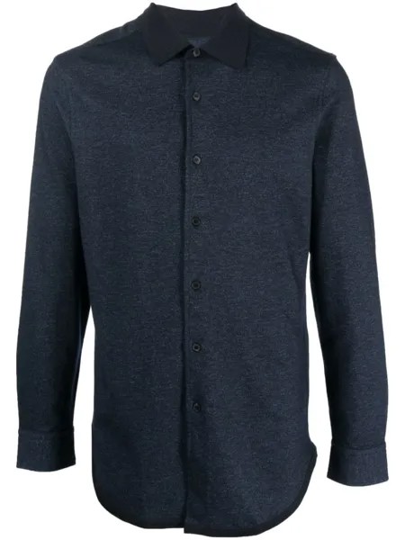 Brioni рубашка из джерси, синий