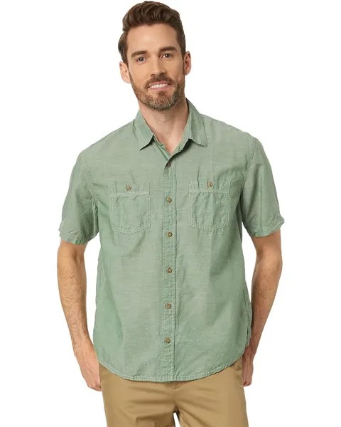 Рубашка L.L.Bean Rugged Linen Short Sleeve, цвет Light Everglade