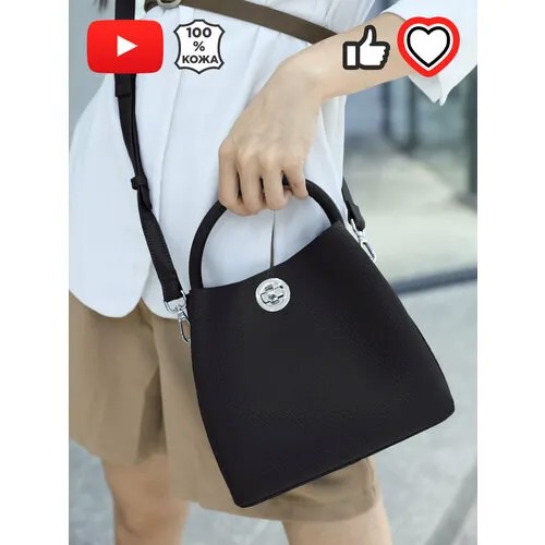 Сумка тоут GIORGIO FERRETTI, фактура зернистая, черный