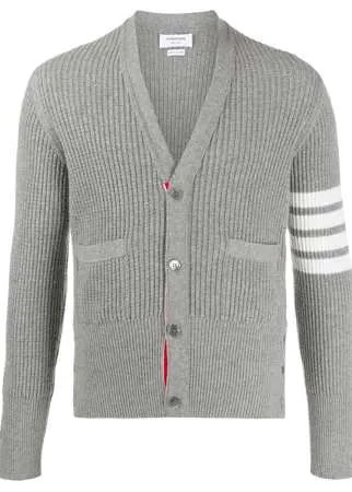 Thom Browne кардиган с V-образным вырезом и полосками 4-Bar