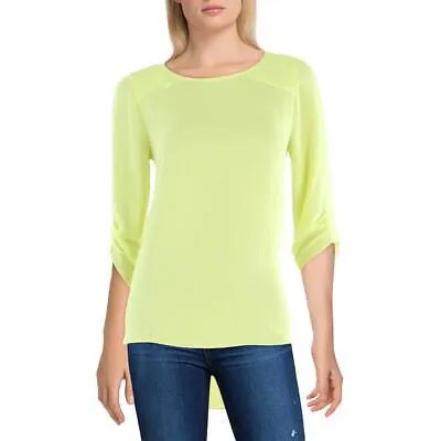 Женская желтая рубашка-блузка с вырезом на спине Lauren Ralph Lauren Top XS BHFO 7805