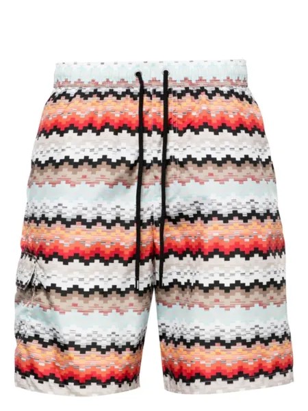 Missoni плавки-шорты с графичным принтом, оранжевый